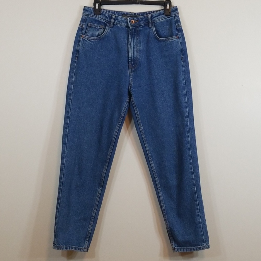Zara Vintage High Waist Straight Leg Jeans